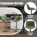 Bar Stools Modern Upholstered Faux Leather Barstools (Set of 2)