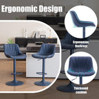 Bar Stools Modern Upholstered Faux Leather Barstools (Set of 2)