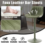 Bar Stools Modern Upholstered Faux Leather Barstools (Set of 2)