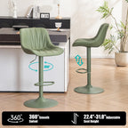 Bar Stools Modern Upholstered Faux Leather Barstools (Set of 2)