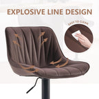 Bar Stools Modern Upholstered Faux Leather Barstools (Set of 2)
