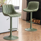 Bar Stools Modern Upholstered Faux Leather Barstools (Set of 2)