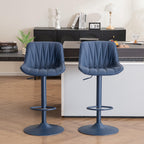 Bar Stools Modern Upholstered Faux Leather Barstools (Set of 2)