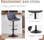 Bar Stools Modern Upholstered Faux Leather Barstools (Set of 2)