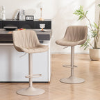 Bar Stools Modern Upholstered Faux Leather Barstools (Set of 2)