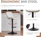 Bar Stools Modern Upholstered Faux Leather Barstools (Set of 2)