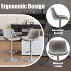 Bar Stools Modern Upholstered Faux Leather Barstools (Set of 2)