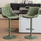 Bar Stools Modern Upholstered Faux Leather Barstools (Set of 2)