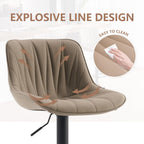 Bar Stools Modern Upholstered Faux Leather Barstools (Set of 2)