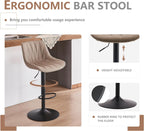Bar Stools Modern Upholstered Faux Leather Barstools (Set of 2)