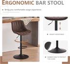 Bar Stools Modern Upholstered Faux Leather Barstools (Set of 2)