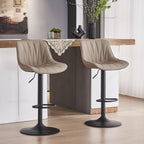 Bar Stools Modern Upholstered Faux Leather Barstools (Set of 2)