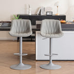 Bar Stools Modern Upholstered Faux Leather Barstools (Set of 2)