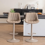 Bar Stools Modern Upholstered Faux Leather Barstools (Set of 2)
