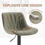 Bar Stools Modern Upholstered Faux Leather Barstools (Set of 2)