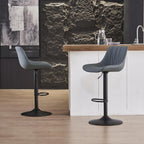 Bar Stools Modern Upholstered Faux Leather Barstools (Set of 2)