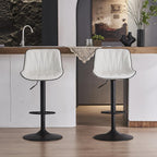 Bar Stools Modern Upholstered Faux Leather Barstools (Set of 2)