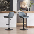 Bar Stools Modern Upholstered Faux Leather Barstools (Set of 2)