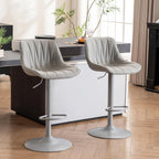 Bar Stools Modern Upholstered Faux Leather Barstools (Set of 2)