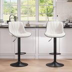 Bar Stools Modern Upholstered Faux Leather Barstools (Set of 2)