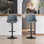 Bar Stools Modern Upholstered Faux Leather Barstools (Set of 2)