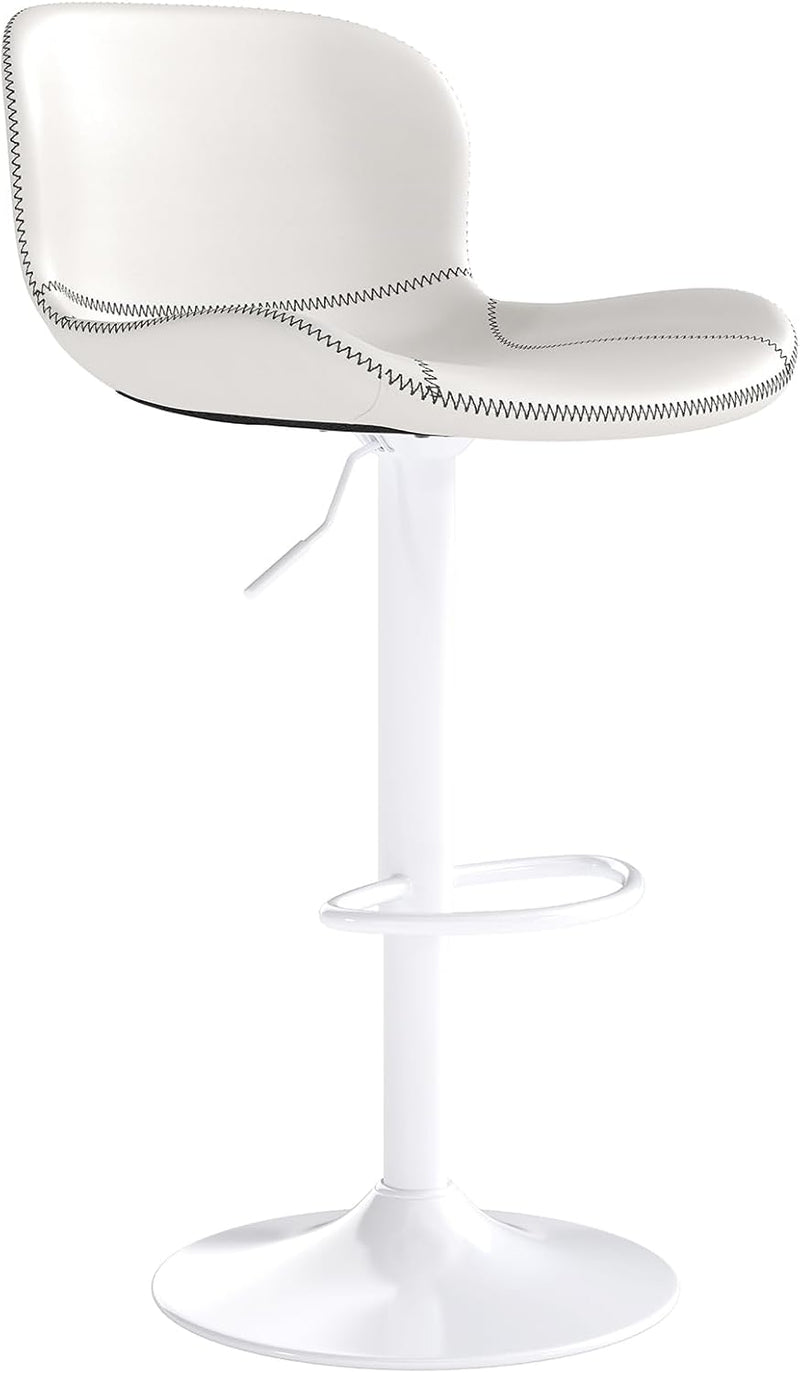 Bar Stools PU Leather Counter Height Barstools (Set of 2)