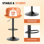 Bar Stools PU Leather Counter Height Barstools (Set of 2)