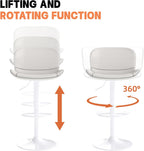 Bar Stools PU Leather Counter Height Barstools (Set of 2)