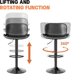 Bar Stools PU Leather Counter Height Barstools (Set of 2)