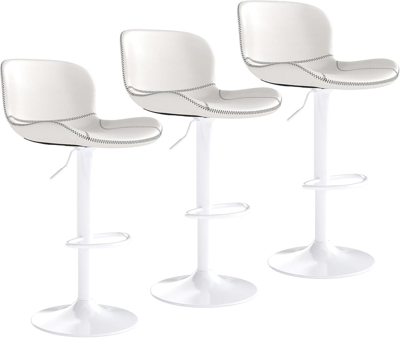 Bar Stools PU Leather Counter Height Barstools (Set of 2)