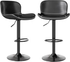 Bar Stools PU Leather Counter Height Barstools (Set of 2)