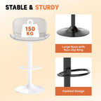 Bar Stools PU Leather Counter Height Barstools (Set of 2)