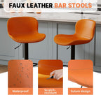 Bar Stools PU Leather Counter Height Barstools (Set of 2)
