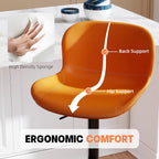 Bar Stools PU Leather Counter Height Barstools (Set of 2)