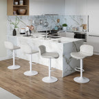 Bar Stools PU Leather Counter Height Barstools (Set of 2)