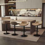 Bar Stools PU Leather Swivel Chairs (Set of 2)