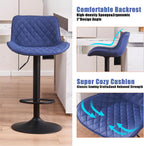 Bar Stools PU Leather Upholstered Barstools with High (Set of 2)