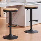 Bar Stools Solid Wood Counter Height Barstools Vintage (Set of 2)