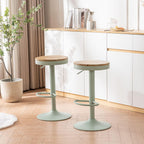 Bar Stools Solid Wood Counter Height Barstools Vintage (Set of 2)