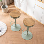 Bar Stools Solid Wood Counter Height Barstools Vintage (Set of 2)