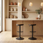 Bar Stools Solid Wood Counter Height Barstools Vintage (Set of 2)