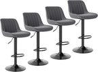 Bar Stools Swivel Counter Height Barstools with Back (Set of 4)