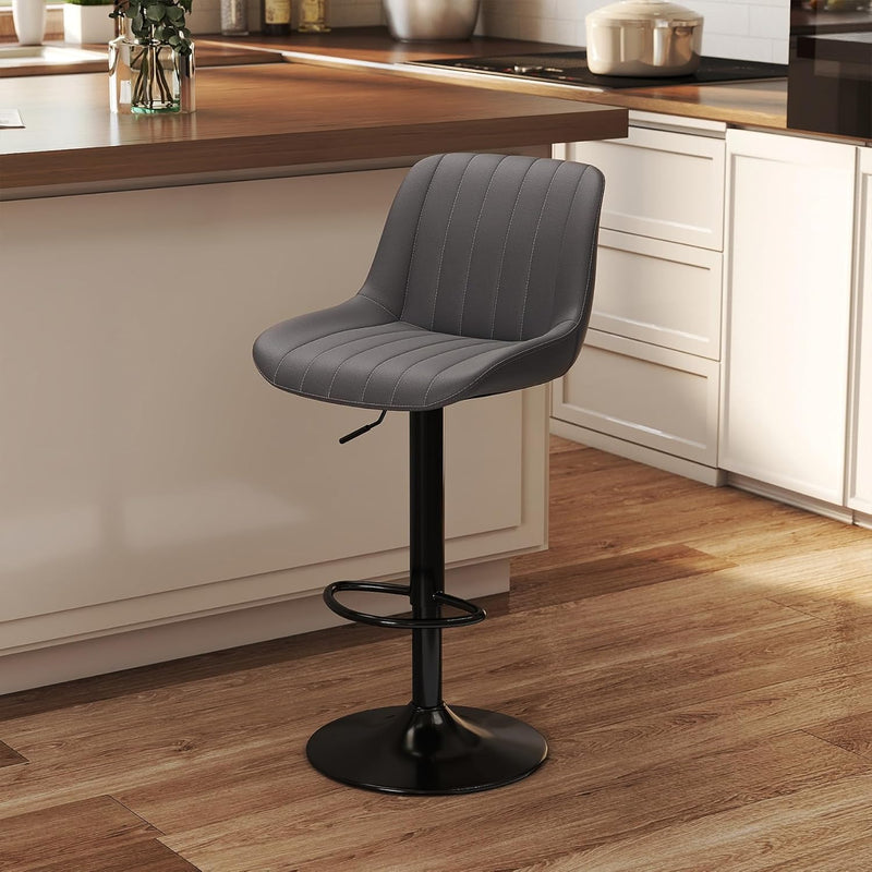 Bar Stools Swivel Counter Height Barstools with Back (Set of 4)