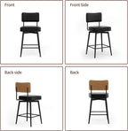 Bar Stools Swivel Breakfast Barstools Kitchen Island Counter (Set of 2)