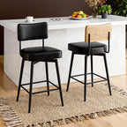 Bar Stools Swivel Breakfast Barstools Kitchen Island Counter (Set of 2)