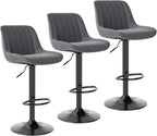 Bar Stools Swivel Counter Height Barstools with Back (Set of 2)