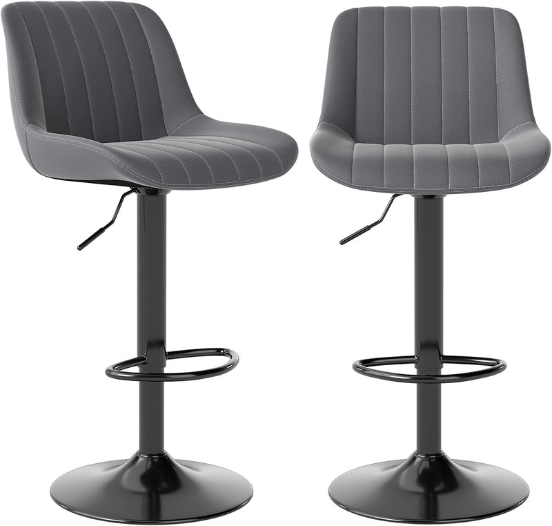 Bar Stools Swivel Counter Height Barstools with Back (Set of 4)