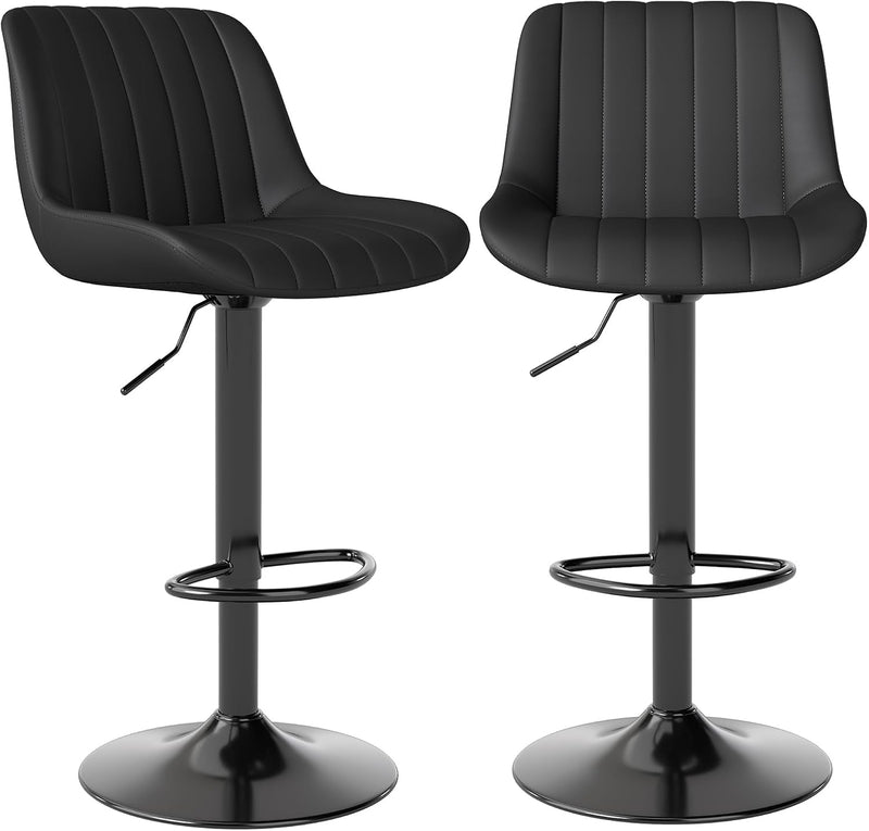 Bar Stools Swivel Counter Height Barstools with Back (Set of 4)