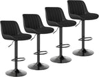 Bar Stools Swivel Counter Height Barstools with Back (Set of 4)