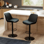Bar Stools Swivel Counter Height Barstools with Back (Set of 2)